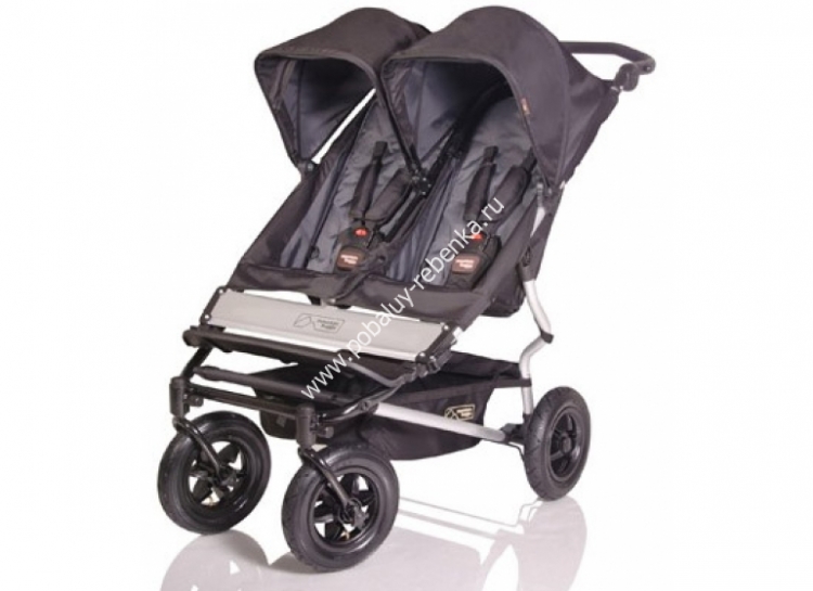 Купить коляска для двойни и погодков Mountain Buggy Duet цвет серый ...